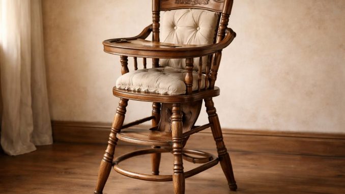 découvrez la chaise haute bébé 1900, alliant confort optimal et design rétro élégant, parfaite pour accompagner les repas de votre enfant avec style.