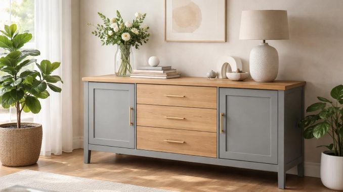 découvrez des idées déco inspirantes pour relooker vos meubles en gris et bois, alliant élégance et tendance pour un intérieur moderne et chaleureux.