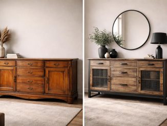 découvrez comment transformer facilement votre buffet en un meuble au style industriel moderne grâce à notre guide de relooking simple et rapide.
